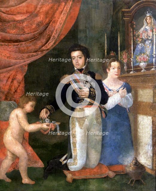 Pedro I and his wife Leopoldina (1798-1834) Emperor of Brazil.