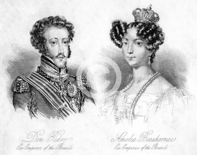 Pedro I, Emperor of Brazil and Princess Amelie of Leuchtenberg. Artist: Unknown