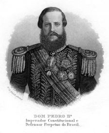 Pedro II of Brazil, Emperor of Brazil, 19th century.Artist: R H Klumb
