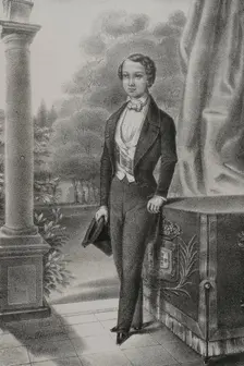 Pedro V of Portugal, (1837-1861), so-called the Hopeful, 1854. Creator: J.J. Martinez