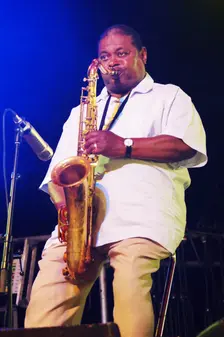 Pee Wee Ellis, Love Supreme Jazz Festival, Glynde Place, East Sussex, 2015. Artist: Brian O'Connor