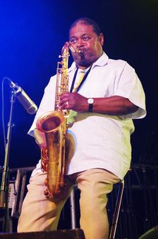 Pee Wee Ellis, Love Supreme Jazz Festival, Glynde Place, East Sussex, 2015. Artist: Brian O'Connor