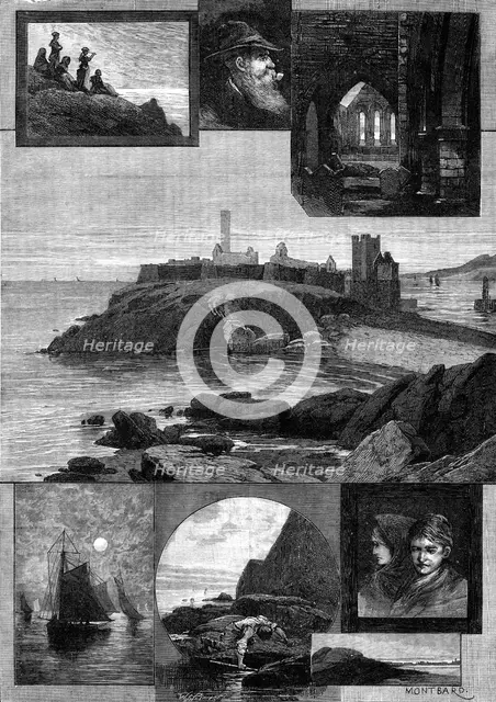 Peel and Peel Castle, Isle of Man, 1881. Creator: William James Palmer.