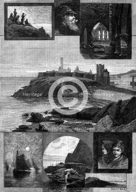 Peel and Peel Castle, Isle of Man, 1881. Creator: William James Palmer.