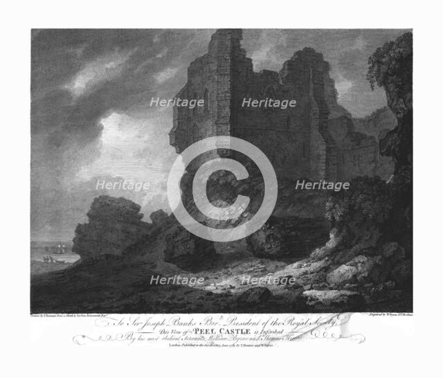 Peel Castle, 1783. Creators: Thomas Hearne, William Byrne, Thomas Medland.