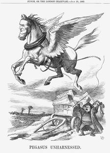 Pegasus Unharnessed 1865. Creator: John Tenniel