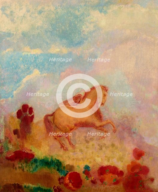 Pegasus. Creator: Redon, Odilon (1840-1916).