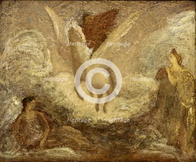 Pegasus Departing, by 1901. Creator: Albert Pinkham Ryder.