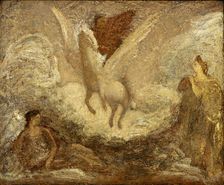 Pegasus Departing, by 1901. Creator: Albert Pinkham Ryder