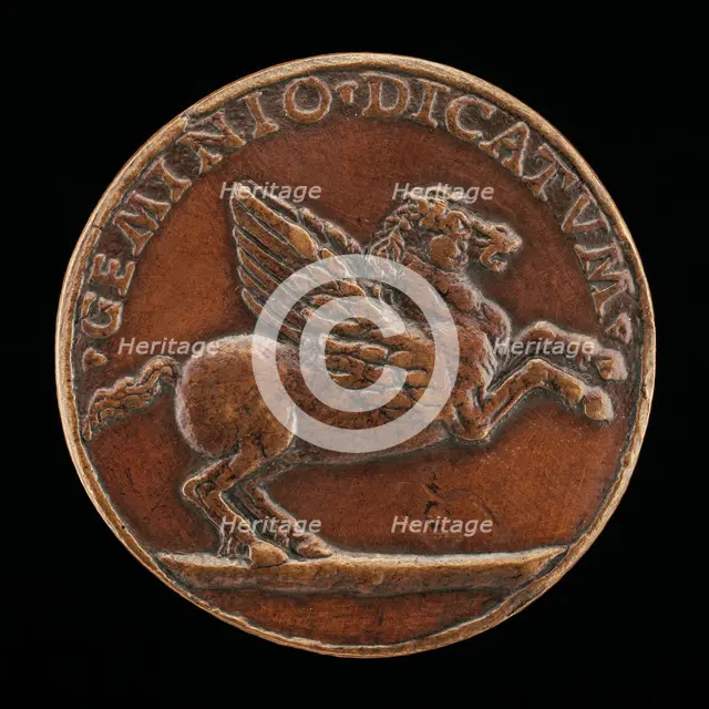 Pegasus [reverse], c. 1485. Creator: Niccolo Fiorentino.