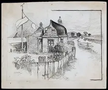 Peggotty's Boat House, Kent, 1892-1933. Artist: Charles George Harper