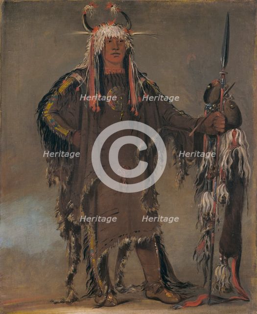 Peh-tó-pe-kiss, Eagle's Ribs, a Piegan Chief, 1832. Creator: George Catlin.