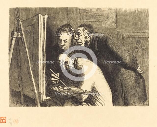 Peintres et bourgeois, 1862. Creator: Charles Maurand.