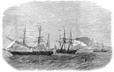 Pekin, one of the European-Chinese Squadron, leaving Chefoo, Shantung, 1864. Creator: Unknown