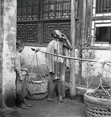 Peking, Pechili province, China: a travelling fruit-seller, 1869. Creator: John Thomson