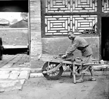 Peking, Pechili province, China: a knife-grinder, 1869. Creator: John Thomson