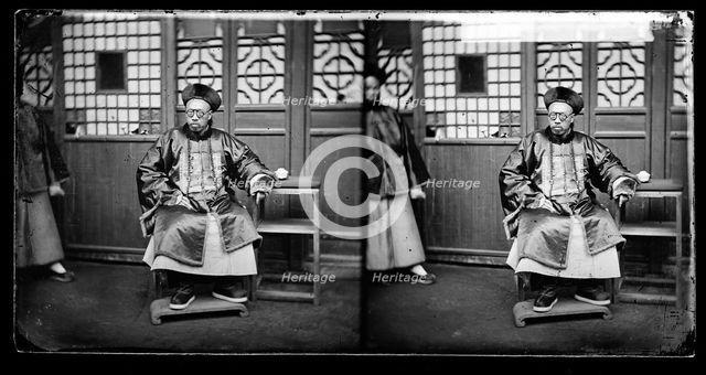 Peking, Pechili province, China: a Manchu official seated, 1869. Creator: John Thomson.