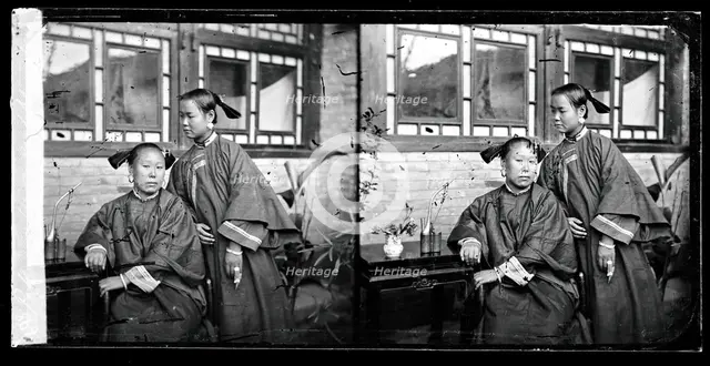 Peking, Pechili province, China: a Manchu lady with her daughter-in-law, 1869. Creator: John Thomson.