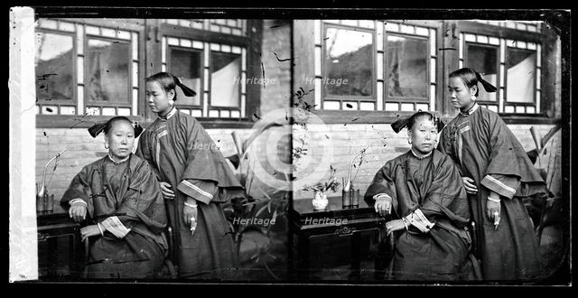 Peking, Pechili province, China: a Manchu lady with her daughter-in-law, 1869. Creator: John Thomson.