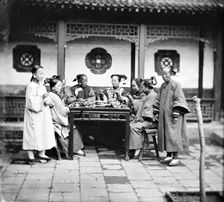 Peking, Pechili province, China: Manchu ladies at a meal table, 1869. Creator: John Thomson