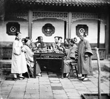 Peking, Pechili province, China: Manchu ladies at a meal table, 1869. Creator: John Thomson