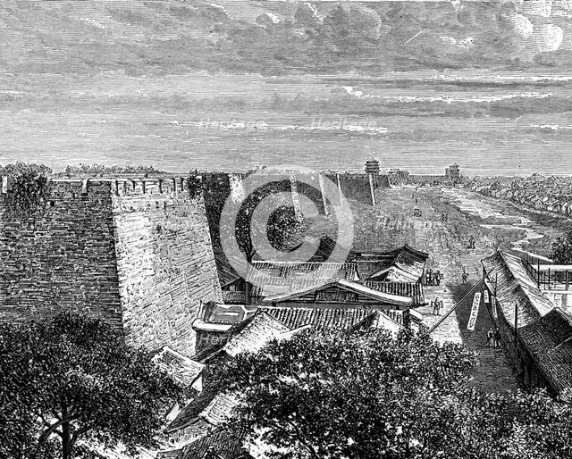 Peking's old city walls, China, 19th century. Artist: Taylor