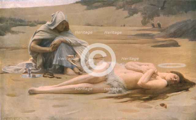'Pelagia and Philammon', 1887, (c1930).  Creator: Arthur Hacker.