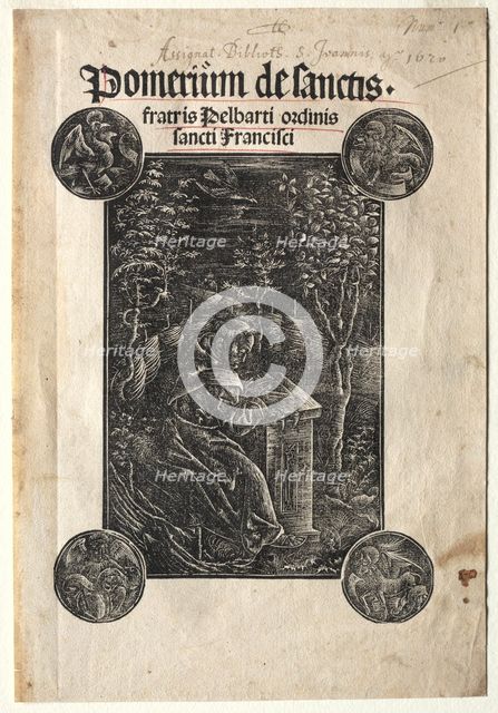 Pelbart of Temesvar Studying in a Garden, 1620. Creator: Johann Otmar(?).