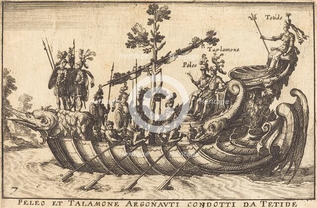 Peleo et Talamone Argonauti condotti da Tetide. Creator: Balthasar Moncornet.