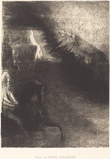 Pélerin du monde sublunaire (Pilgrim of the sublunary world), 1891. Creator: Odilon Redon