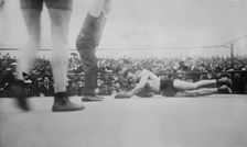 Pelky [i.e., Pelkey] knocked out, 1914. Creator: Bain News Service