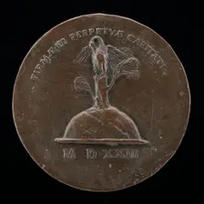 Pelican in Her Piety [reverse], 1523. Creator: Maffeo Olivieri