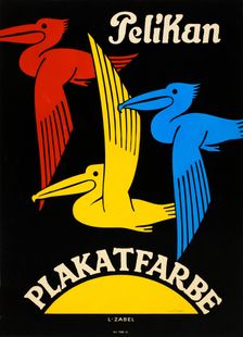 Pelican poster color, 1920-1925. Creator: Zabel, Lucian (1893-1936)