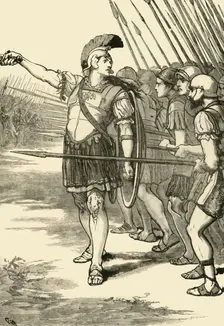 Pelopidas Leading the Thebans at the Battle of Leuctra 1890. Creator: Unknown