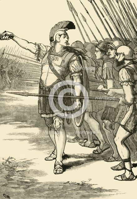 'Pelopidas Leading the Thebans at the Battle of Leuctra', 1890.   Creator: Unknown.