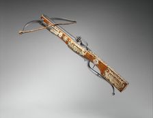 Pellet and Bolt Crossbow Combined with a Wheel-Lock Gun, Central European, c1570-1600. Creator: Unknown