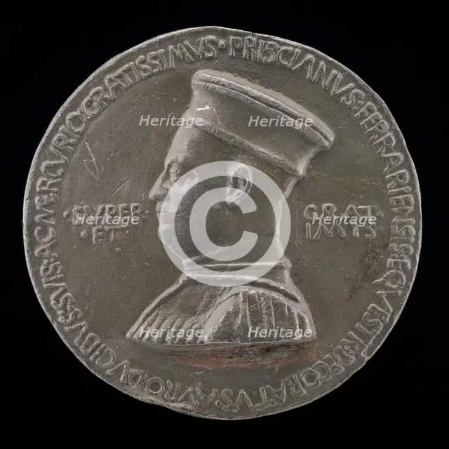 Pellegrino Prisciani, c. 1435-1518, Man of Letters and Agent of the Estensi [obverse], 1473. Creator: Sperandio Savelli.