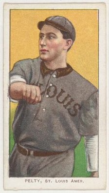 Pelty, St. Louis, American League, from the White Border series (T206) for the American..., 1909-11. Creator: American Tobacco Company