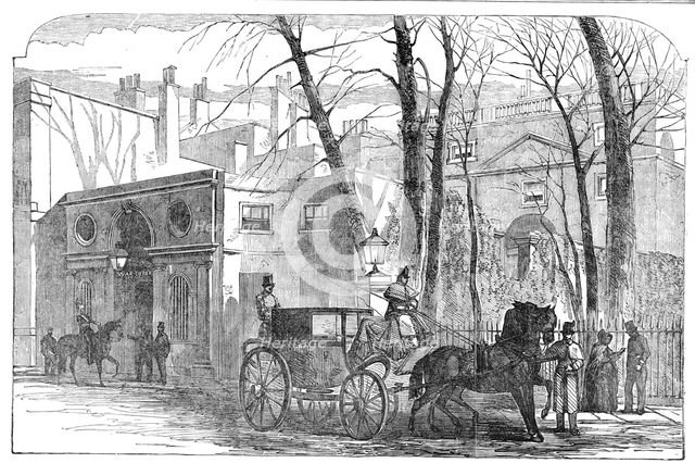 Pembroke-House, Whitehall-Gardens, the Office of the Minister-at-War, 1854. Creator: Unknown.