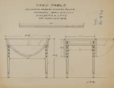 Pembroke Table, 1935/1942. Creator: J.F. Rust
