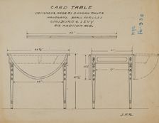 Pembroke Table, 1935/1942. Creator: J.F. Rust