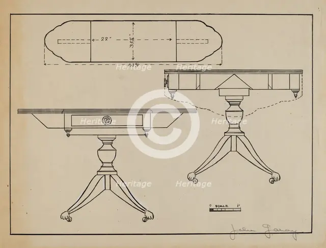 Pembroke Table, 1936. Creator: John Garay.