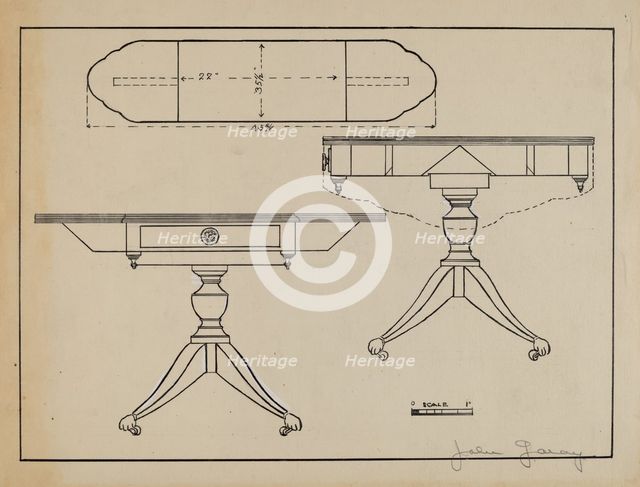 Pembroke Table, 1936. Creator: John Garay.