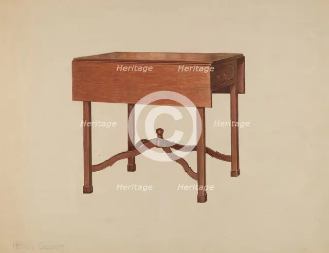 Pembroke Table, c. 1938. Creator: Henry Granet.
