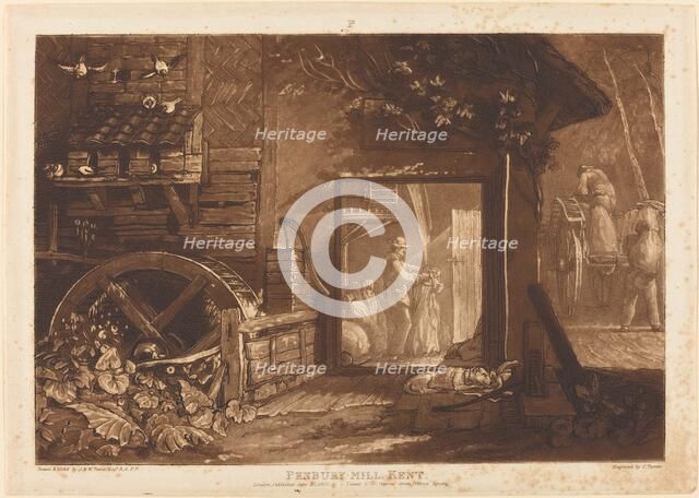 Pembury Mill, Kent, published 1808. Creator: JMW Turner.