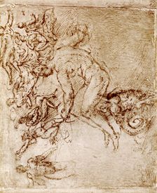 Pen and ink sketches by Leonardo De Vinci, 1913.Artist: Leonardo da Vinci