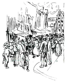 Pen and ink study c19th century. Artist: Max Liebermann