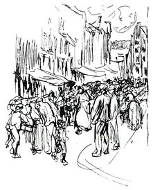Pen and ink study c19th century. Artist: Max Liebermann