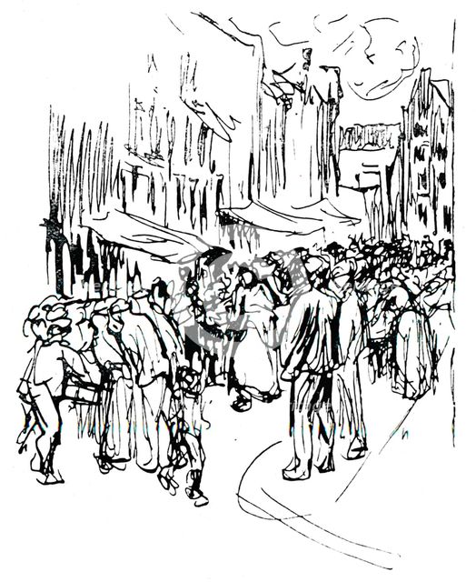'Pen and ink study', c19th century. Artist: Max Liebermann.
