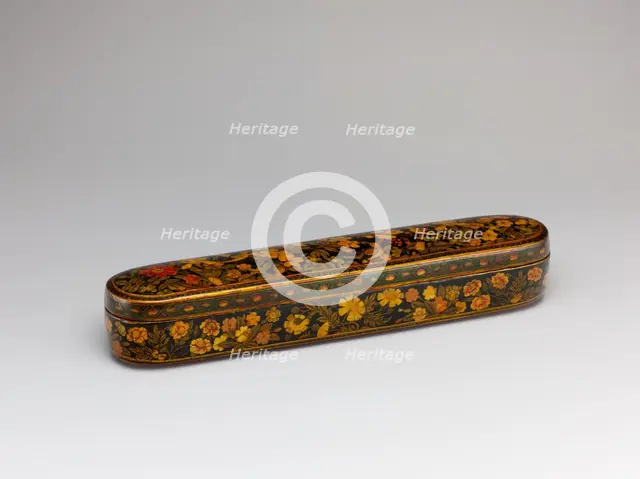 Pen Box with a Europeanizing Landscape, Iran, late 17th-early 18th century. Creator: Haji Muhammad.
